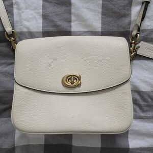 Coach Cream Crossbody Bag with Gold Accents